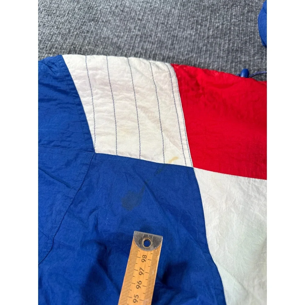 Vintage Starter Kansas Jayhawks Jacket Mens XL Blue‎ 90s Puffer Anorak KU NCAA